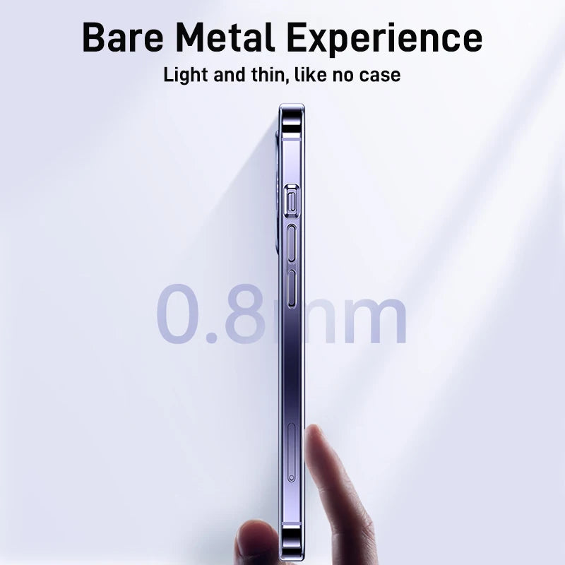 Joyroom Diamond Case For iPhone 14 13 12 Pro Max PC Shockproof Phone Cases Full Lens Protection Cover For iPhone Transparent
