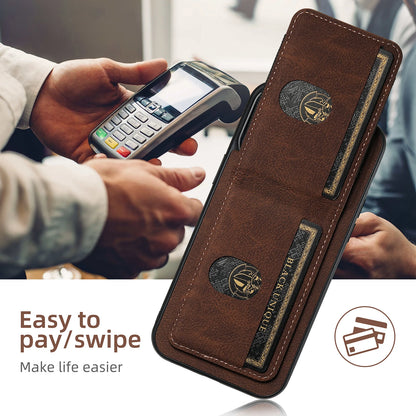 SUTENI Luxury Leather Magnet Card Holder Phone Case Flip Wallet Kickstand Cover For iPhone 15 14 13 12 11 Pro Plus Max X Xs XR