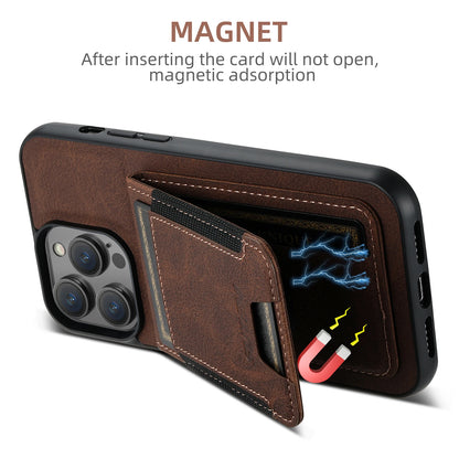 SUTENI Luxury Leather Magnet Card Holder Phone Case Flip Wallet Kickstand Cover For iPhone 15 14 13 12 11 Pro Plus Max X Xs XR